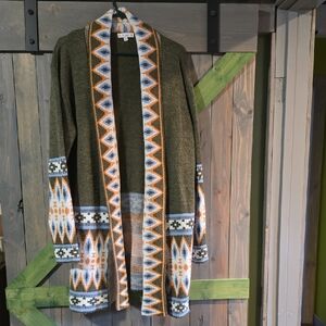 Love Olive and Orange Knit Sweater